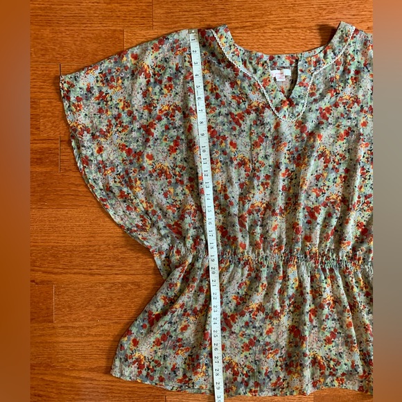 JW Woman’s floral, cinched waist, tunic, size 2X - Picture 10 of 11